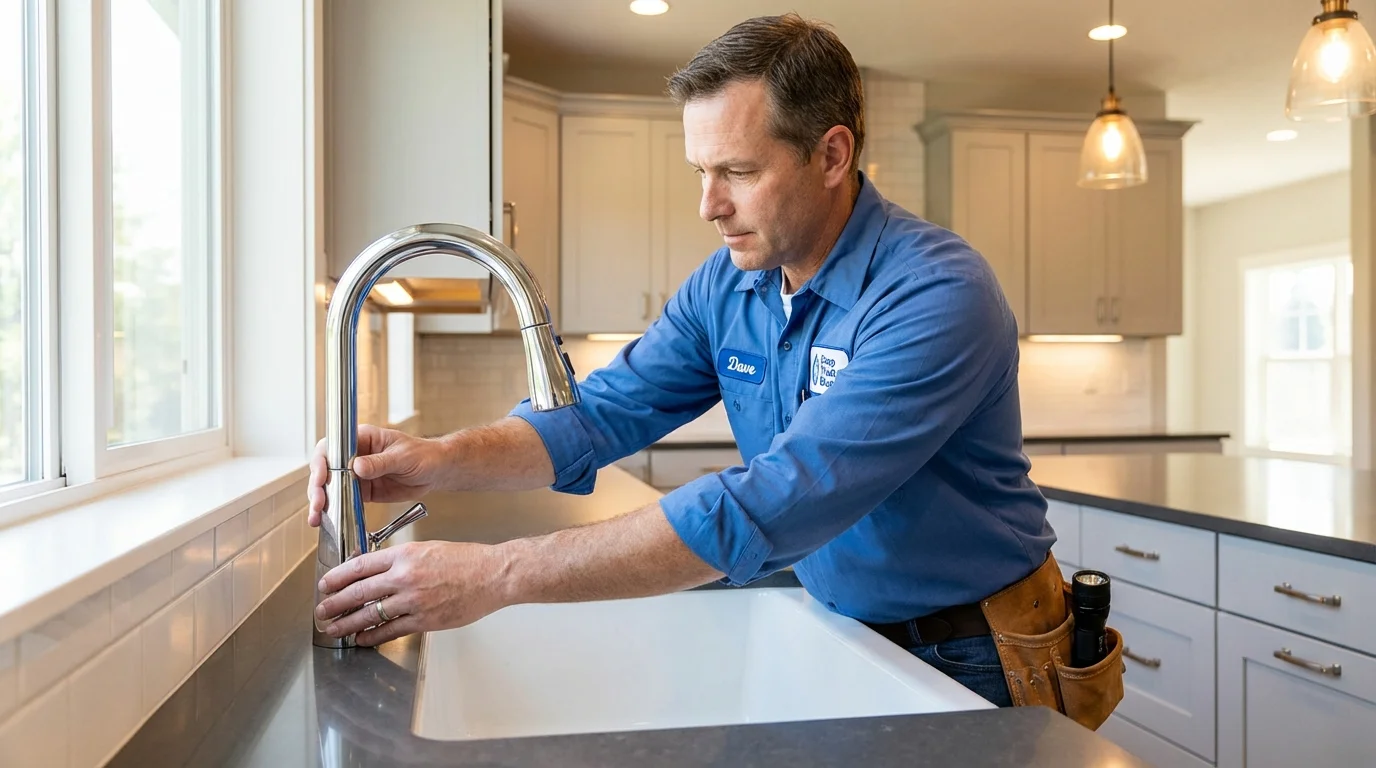 Kitchen faucet installation by Johns Plumbing LLC in Thorntown