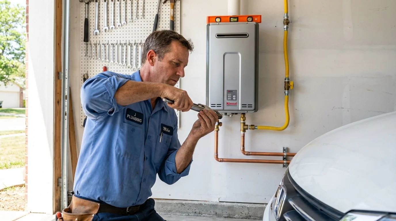 Tankless water heater installation by a Johns Plumbing LLC plumber in Thorntown
